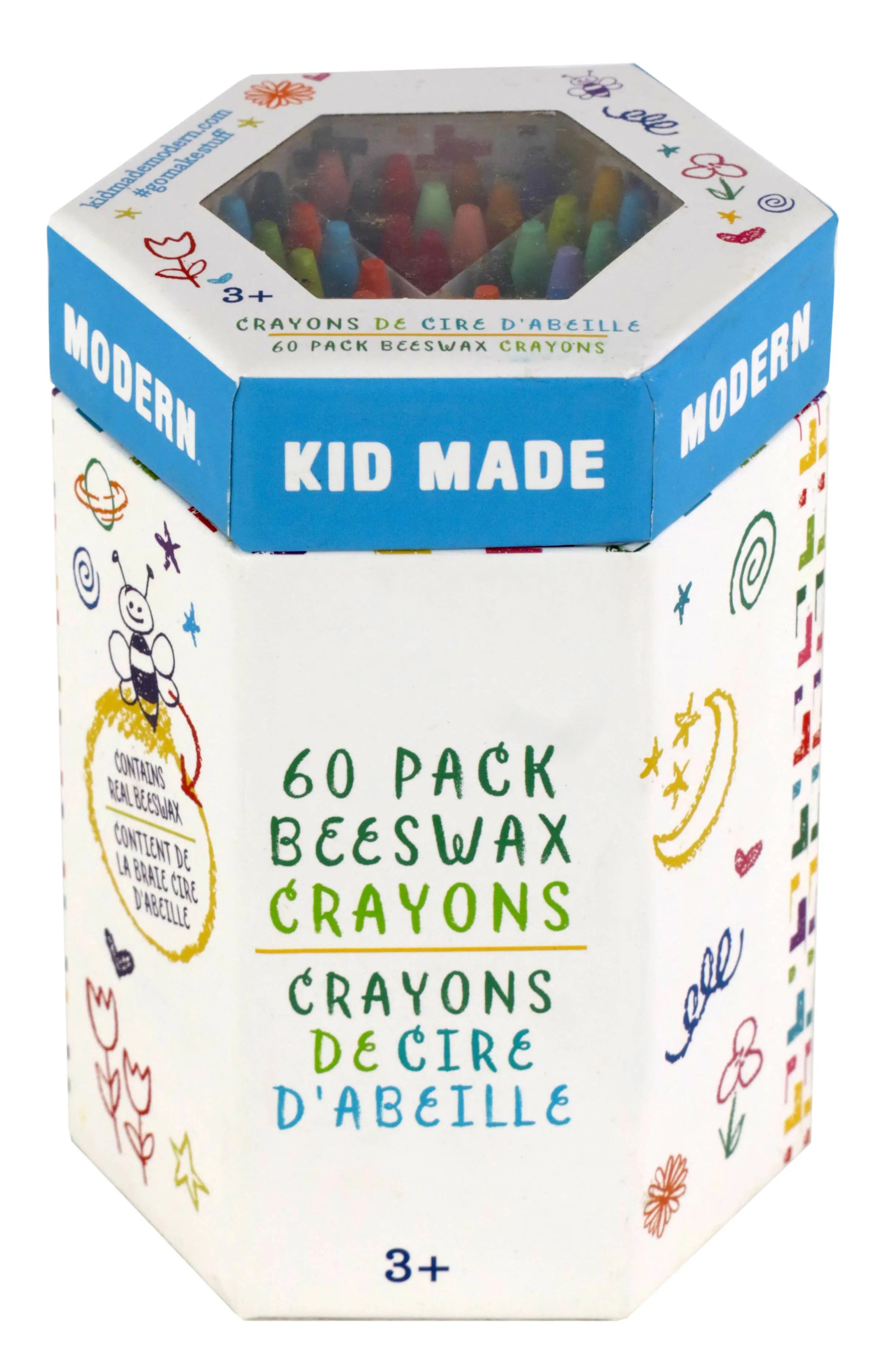 60 pack of Beeswax Crayons Kid Made Modern