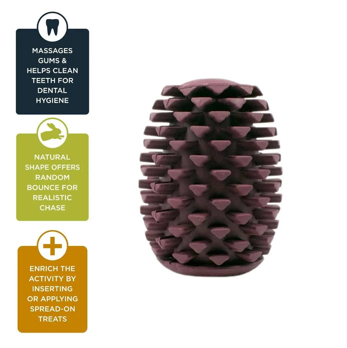 Natural Rubber Pinecone Toy Tall Tails