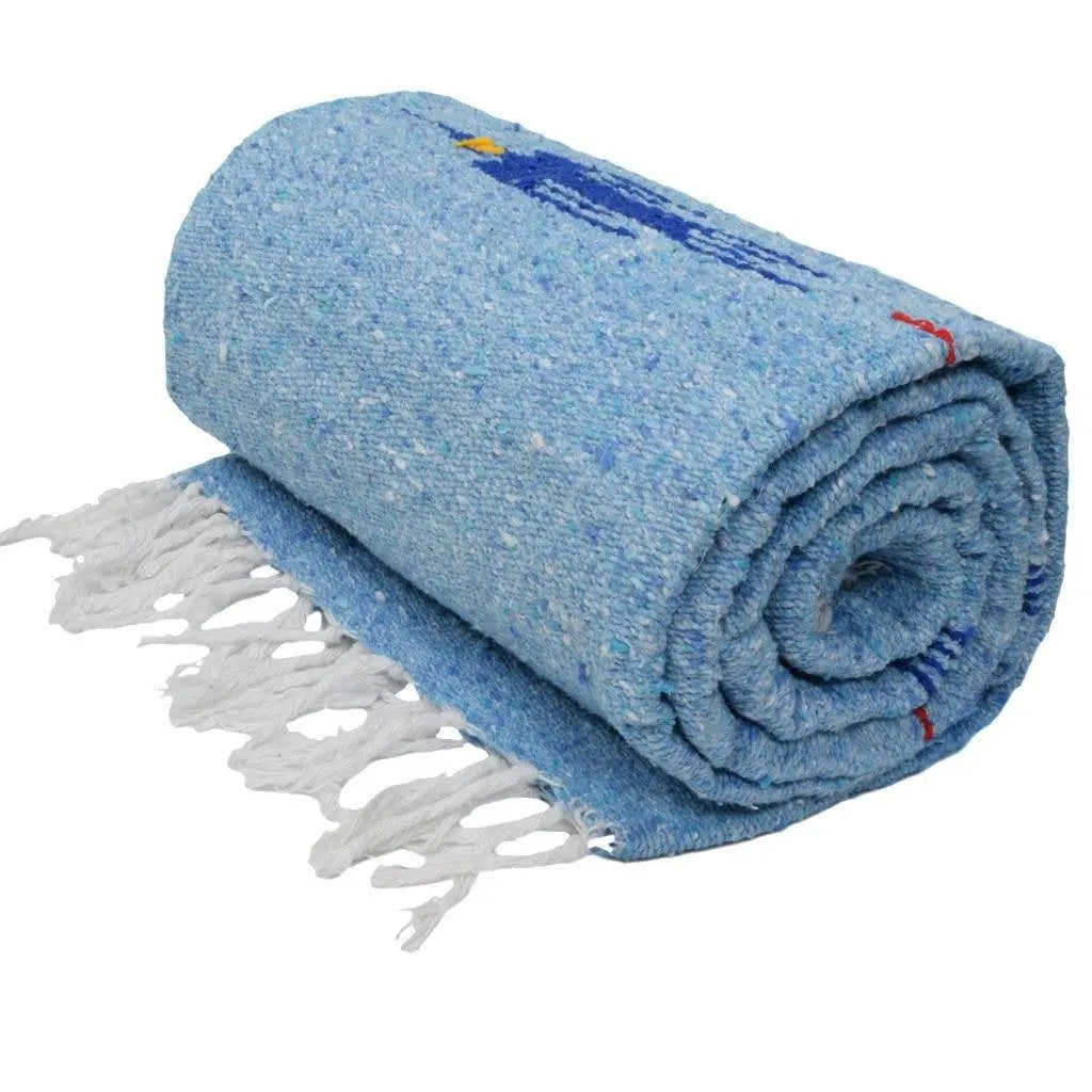 Sky Blue Baja Thunderbird Blanket West Path