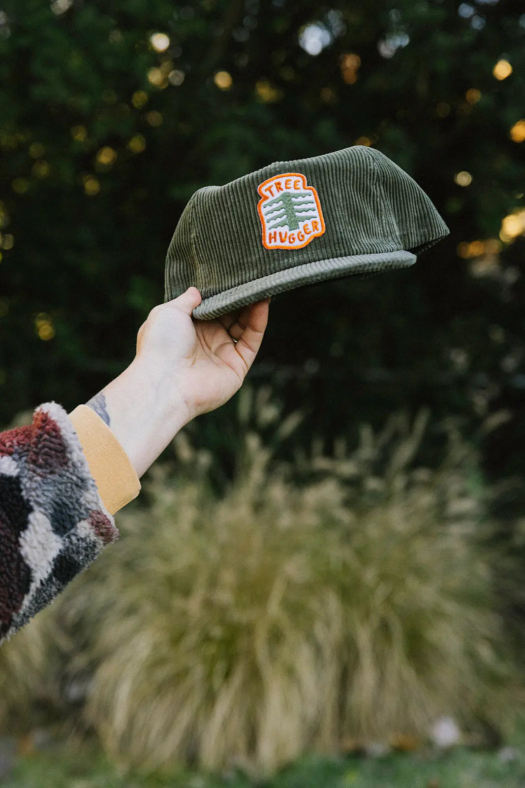 Tree Hugger Corduroy Hat Olive Woosah Outfitters