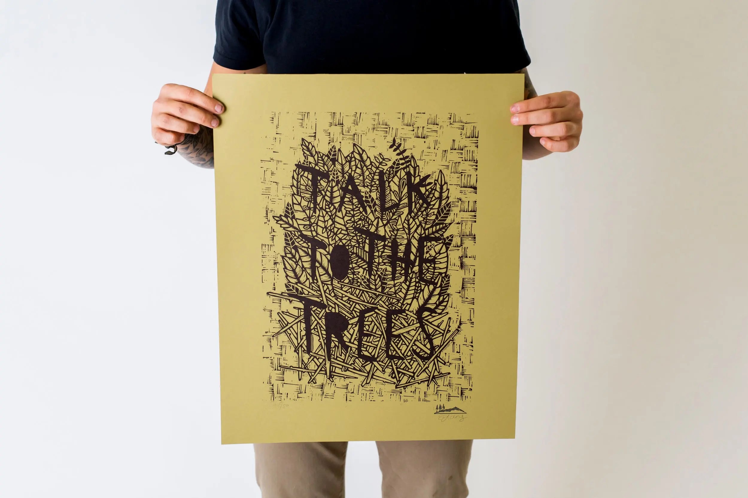 Talk To The Trees Woodcut Print Woosah Outfitters