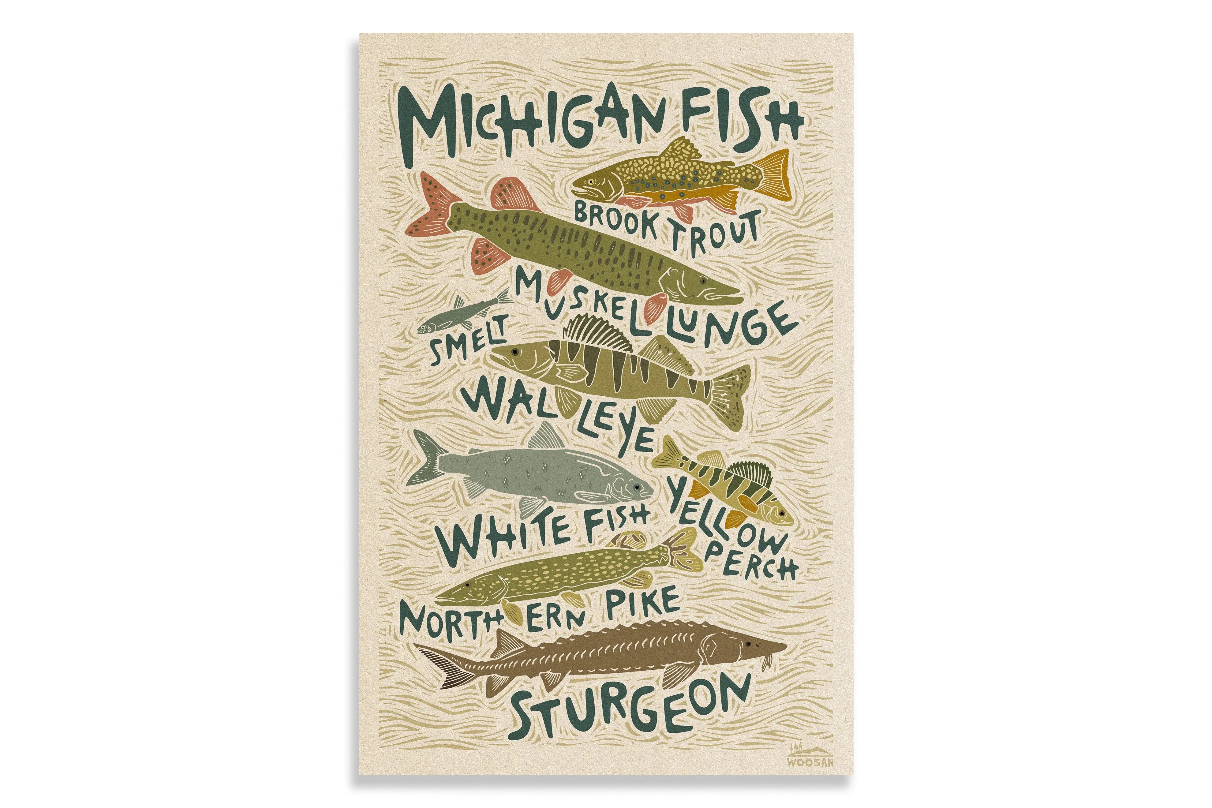 Michigan Fish Print Woosah Outfitters